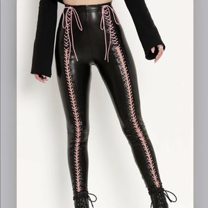 COPY - NWT Blackmilk TRAVELLER PINK HW LACE UP LEGGINGS - LIMITED